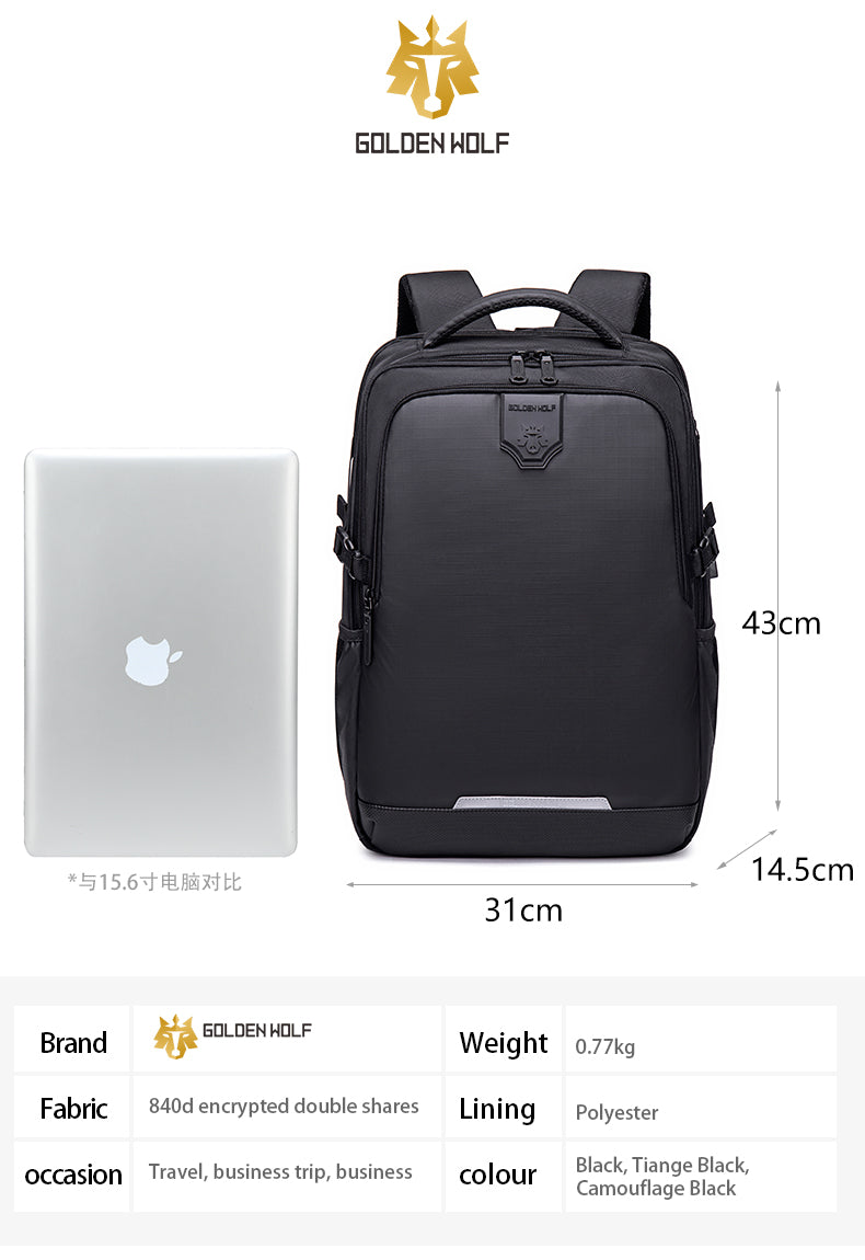 Mochila Golden Wolf GB00444 Negro