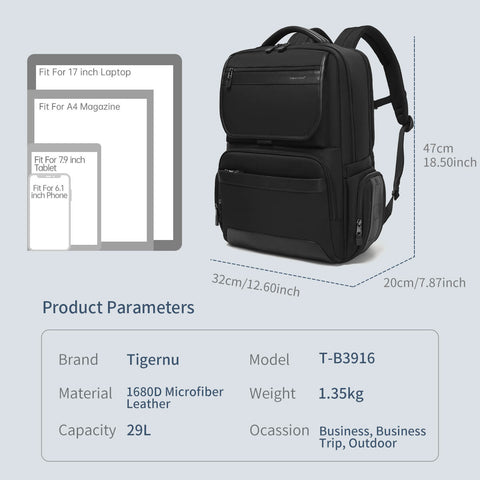 Mochila Ejecutiva Tigernu TB3916