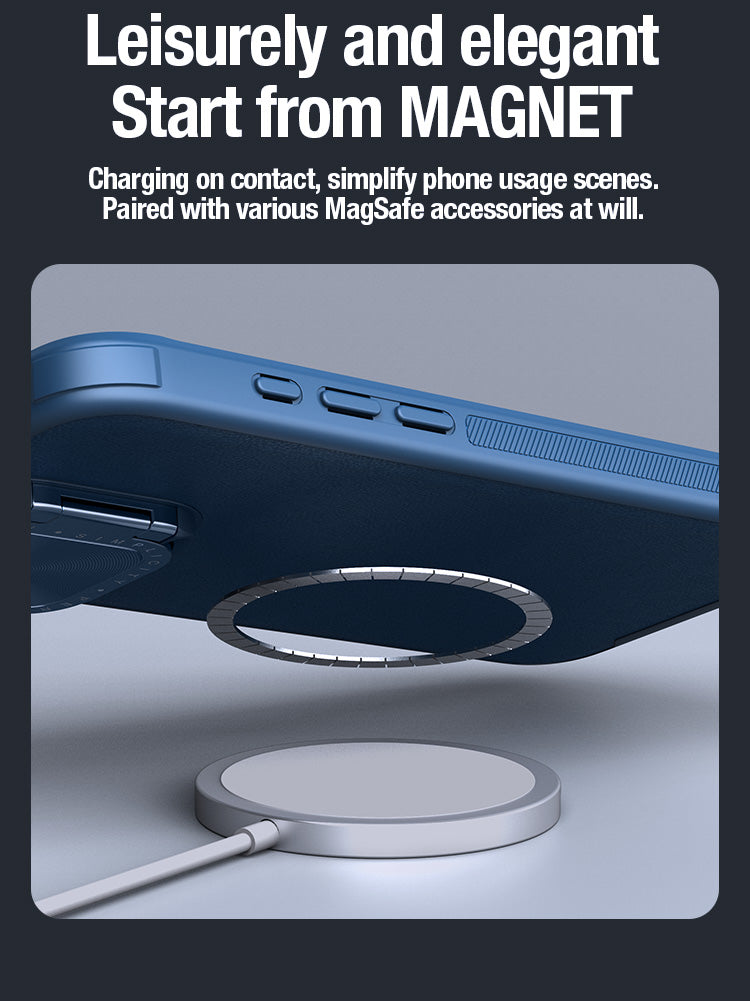 Case Nillkin Camshield Pro Leather – iPhone 15 Pro Max (MagSafe)