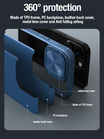 Case Nillkin Camshield Pro Leather – iPhone 15 Pro Max (MagSafe)
