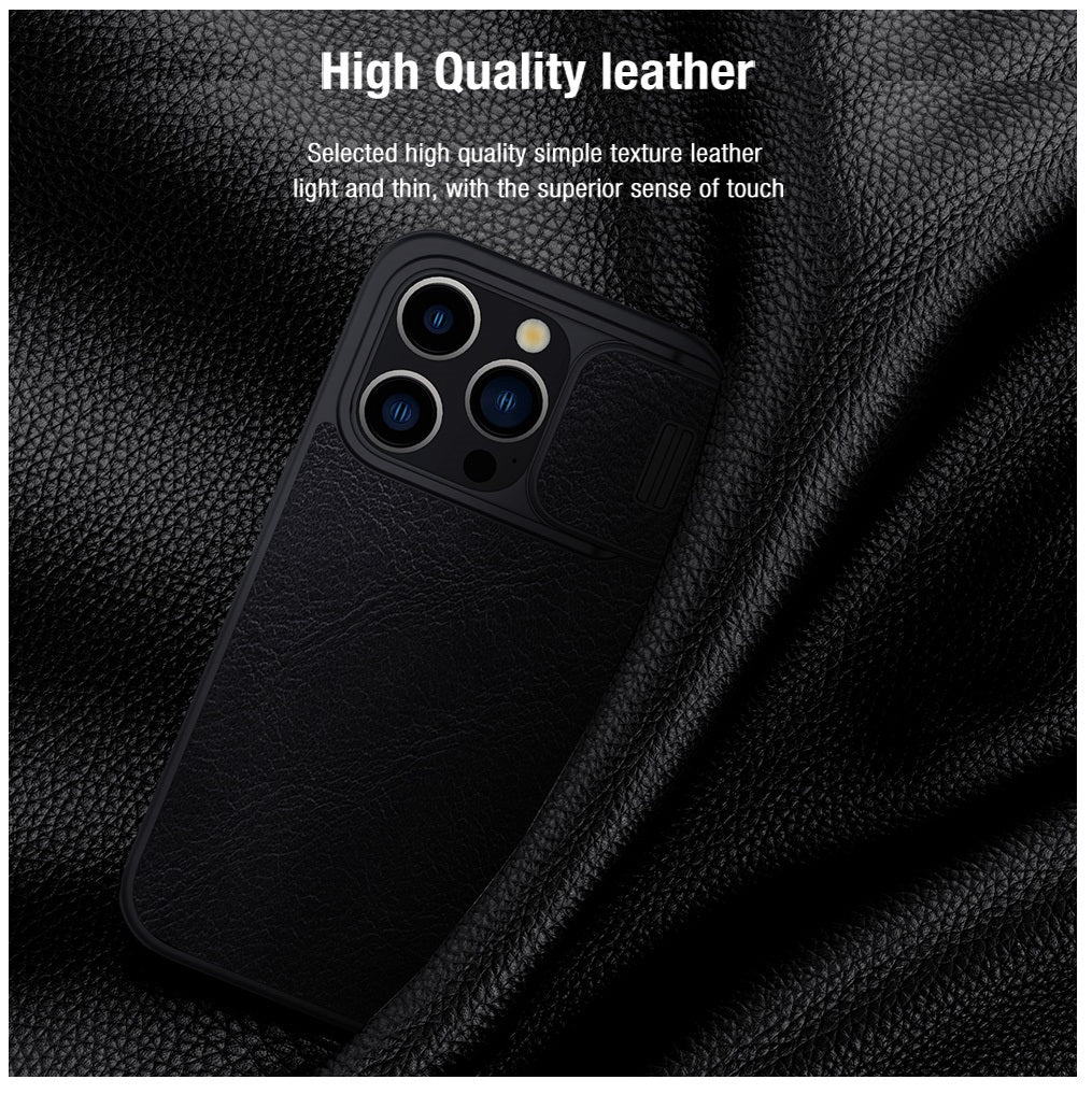 CASE NILLKIN QIN LEATHER COVER BLACK – IPHONE 15 PRO MAX