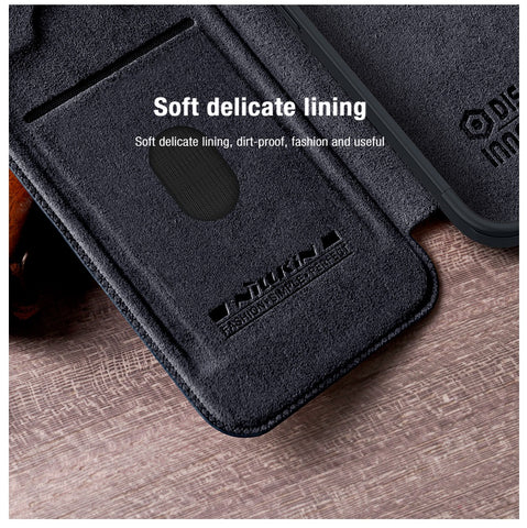 CASE NILLKIN QIN LEATHER COVER BLACK – IPHONE 15 PRO MAX