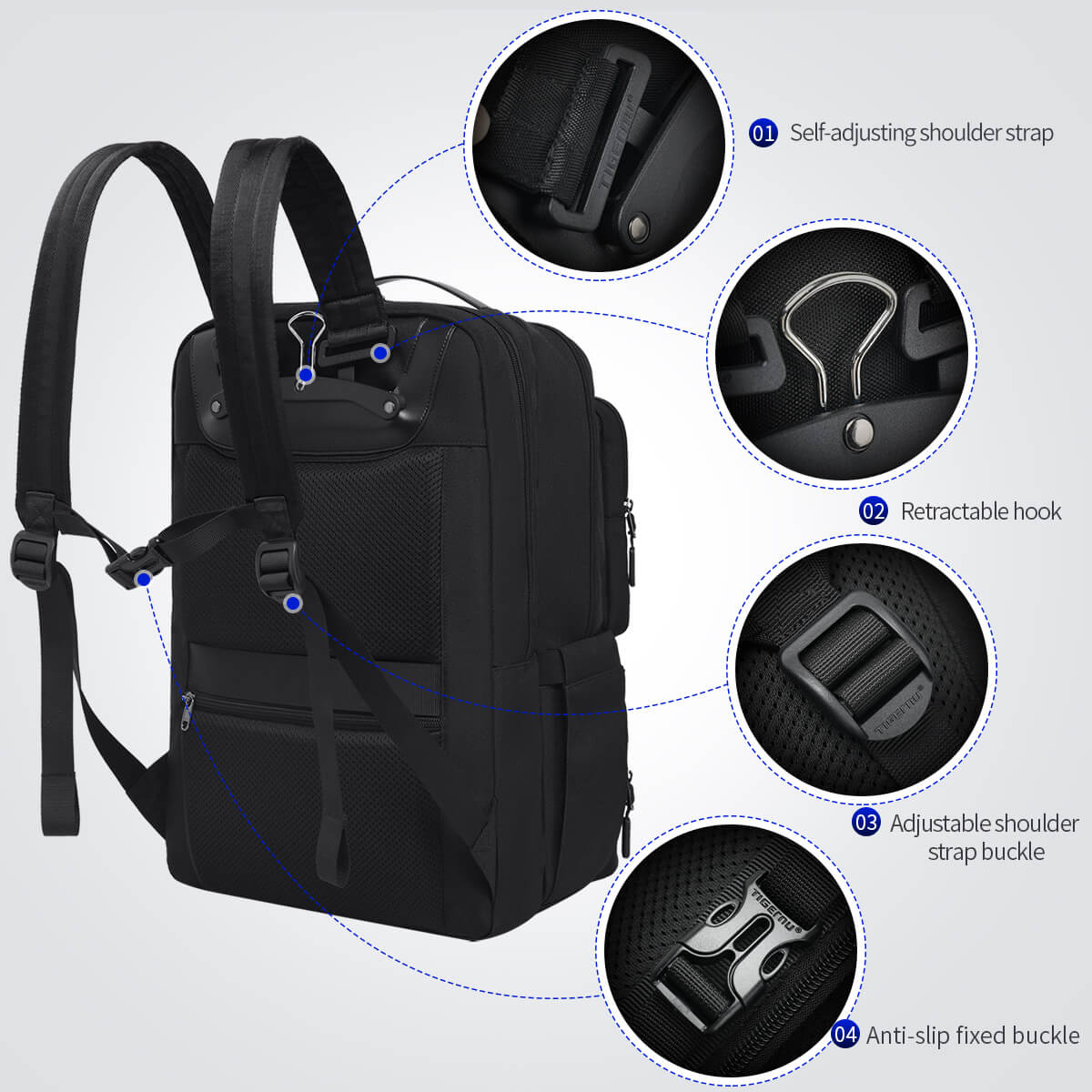 Mochila Viajera Tigernu TB9007