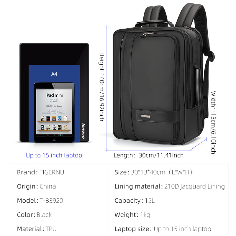 Mochila Ejecutiva Tigernu TB3920