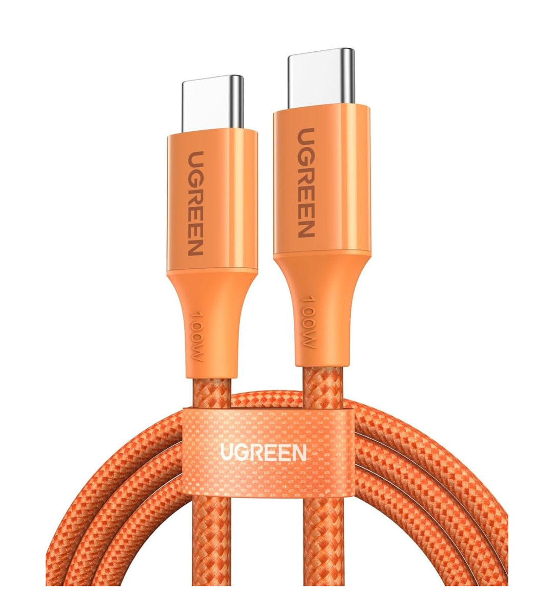 Cable UGREEN USB-C A USB-C 100W 5A Carga Rapida Naranja