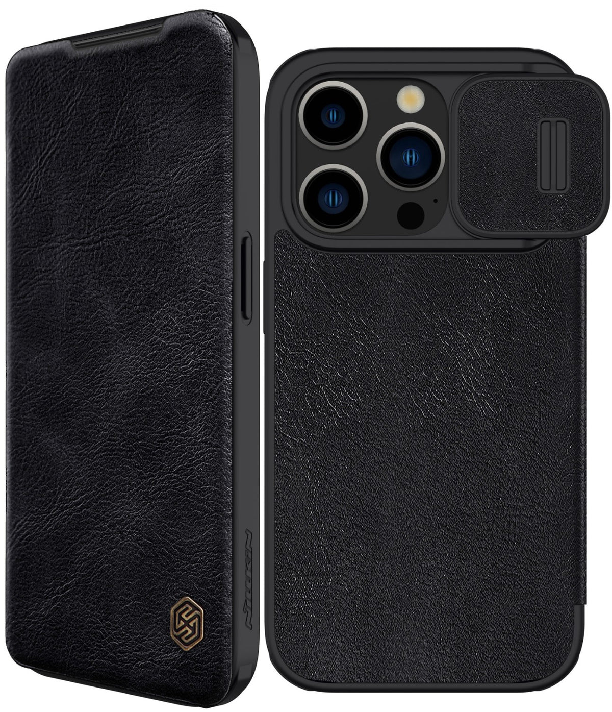 CASE NILLKIN QIN LEATHER COVER BLACK – IPHONE 15 PRO MAX