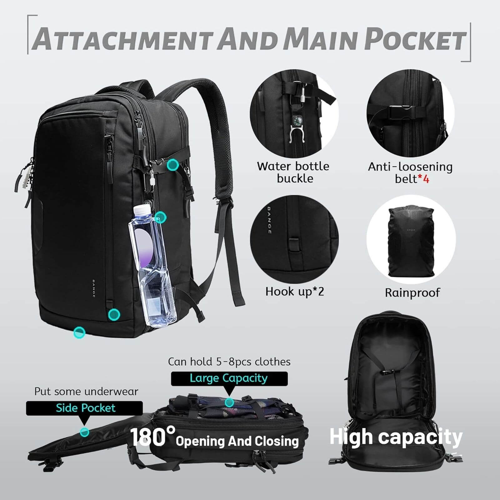 Mochila Expandible Viajera Bange 22039