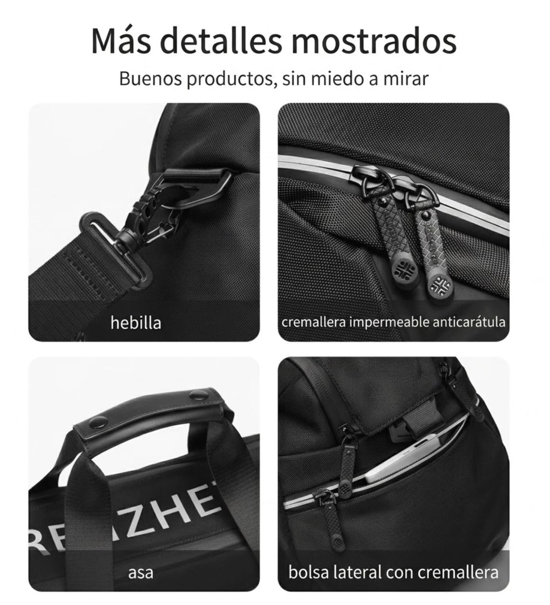 Bolso de Viaje y Gimnasio RZTX 35L Impermeable con Porta Zapatos