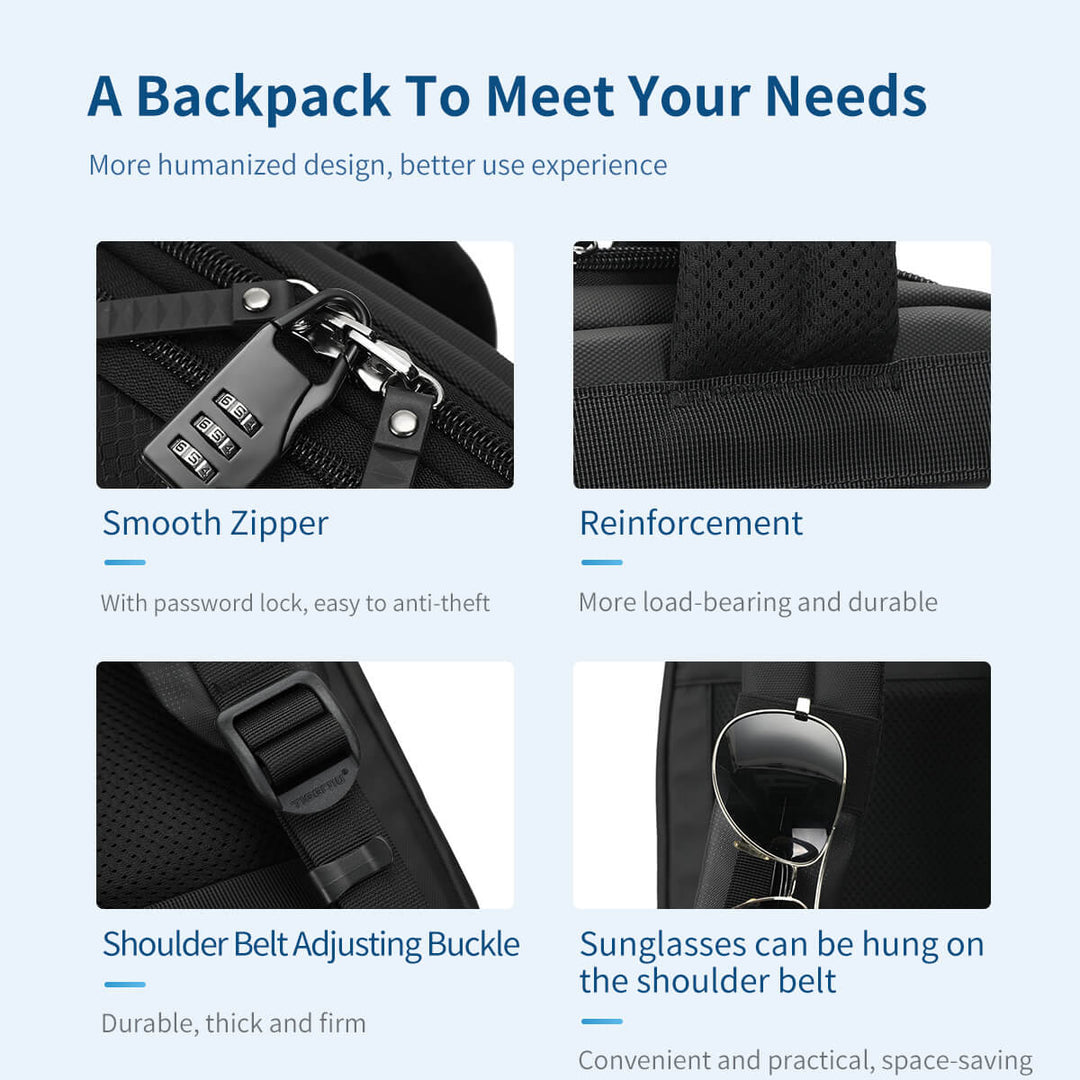 Mochila Antirrobo Lite Tigernu TB9152 Expandible