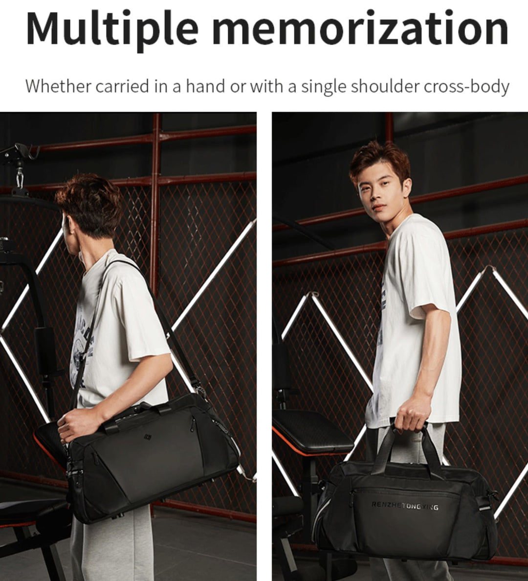 Bolso de Viaje y Gimnasio RZTX 35L Impermeable con Porta Zapatos