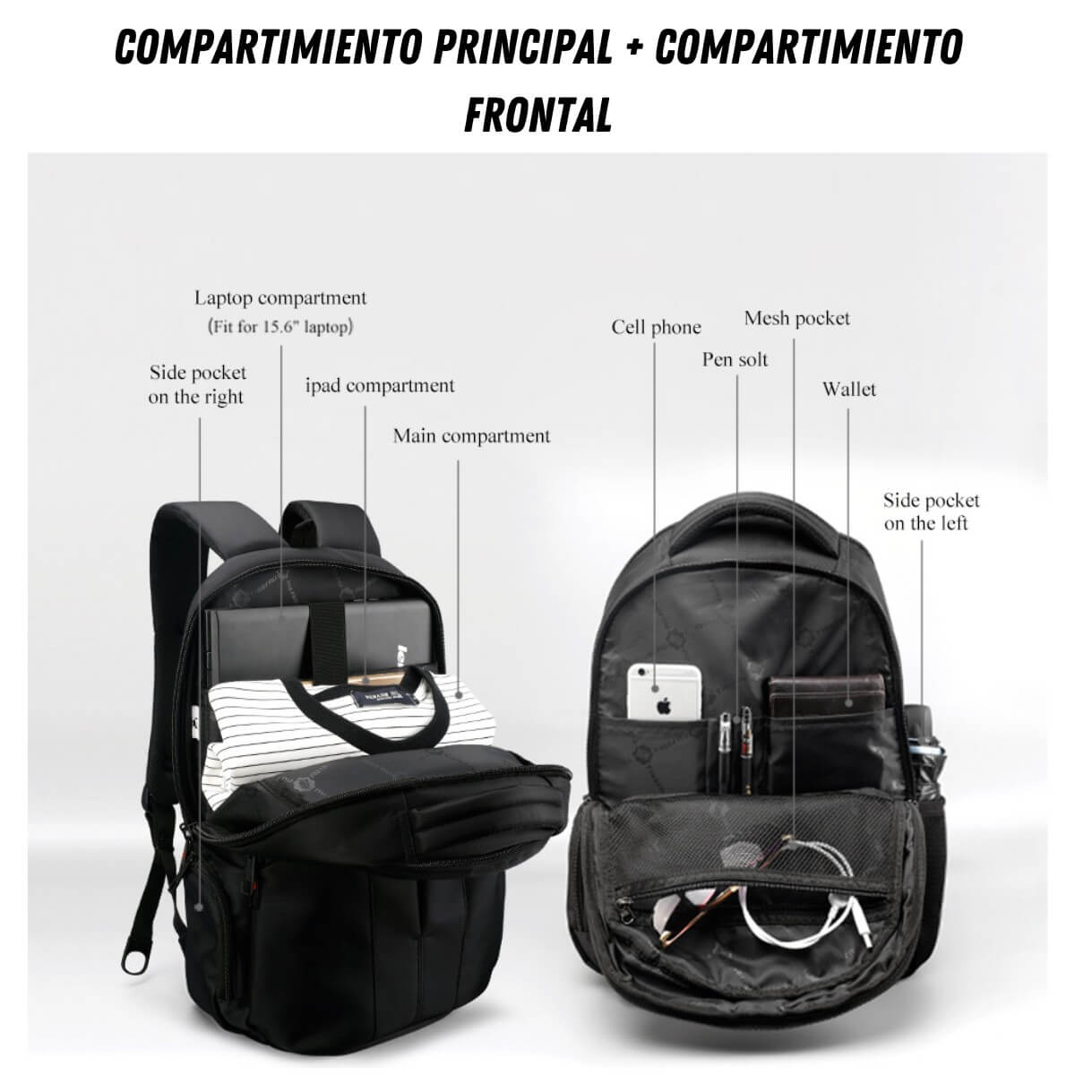 Mochila Antirrobo Tigernu TB3105XL Expandible