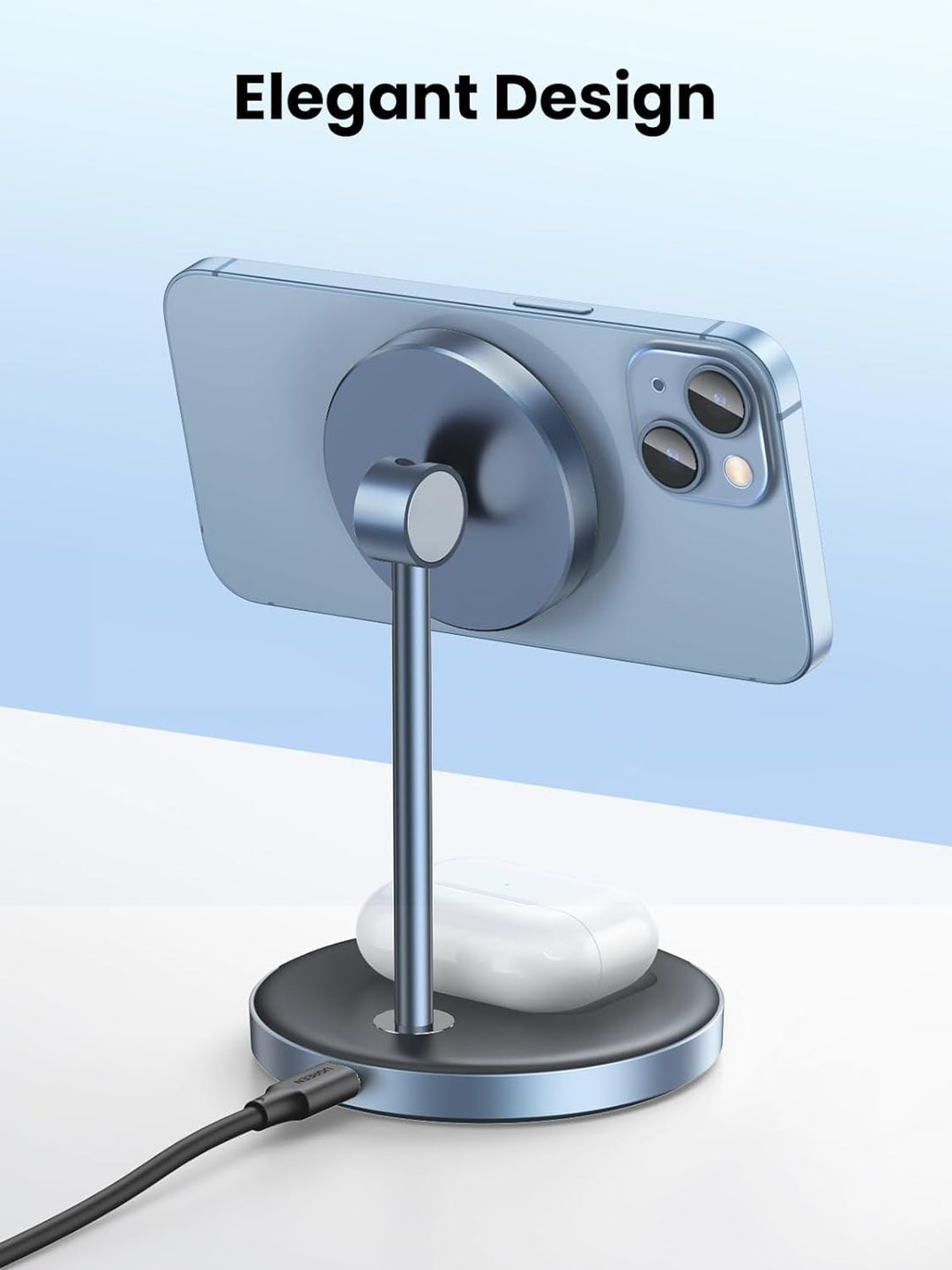 UGREEN Estación de carga magnética 2 en 1 para iPhone y AirPods