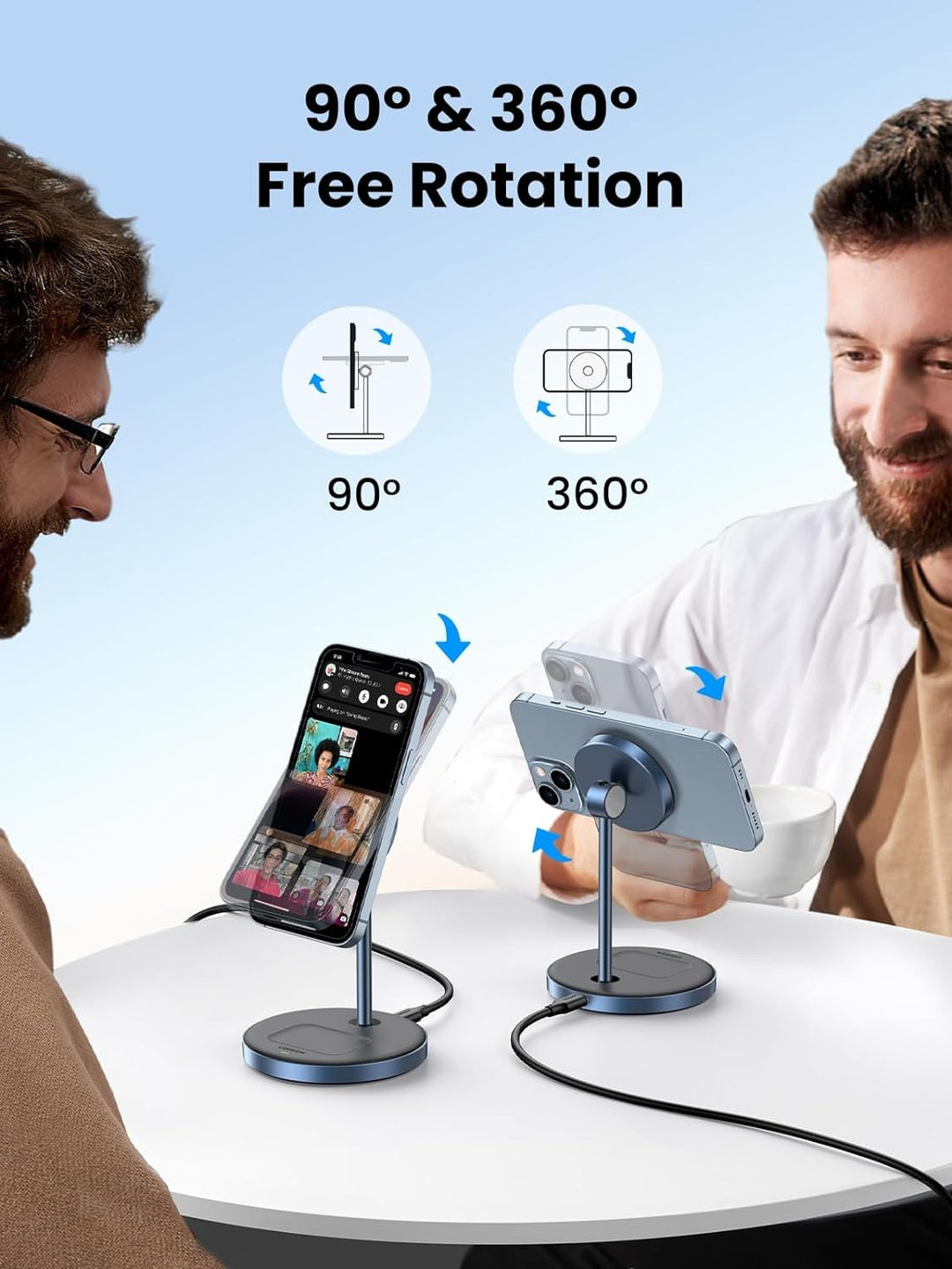 UGREEN Estación de carga magnética 2 en 1 para iPhone y AirPods