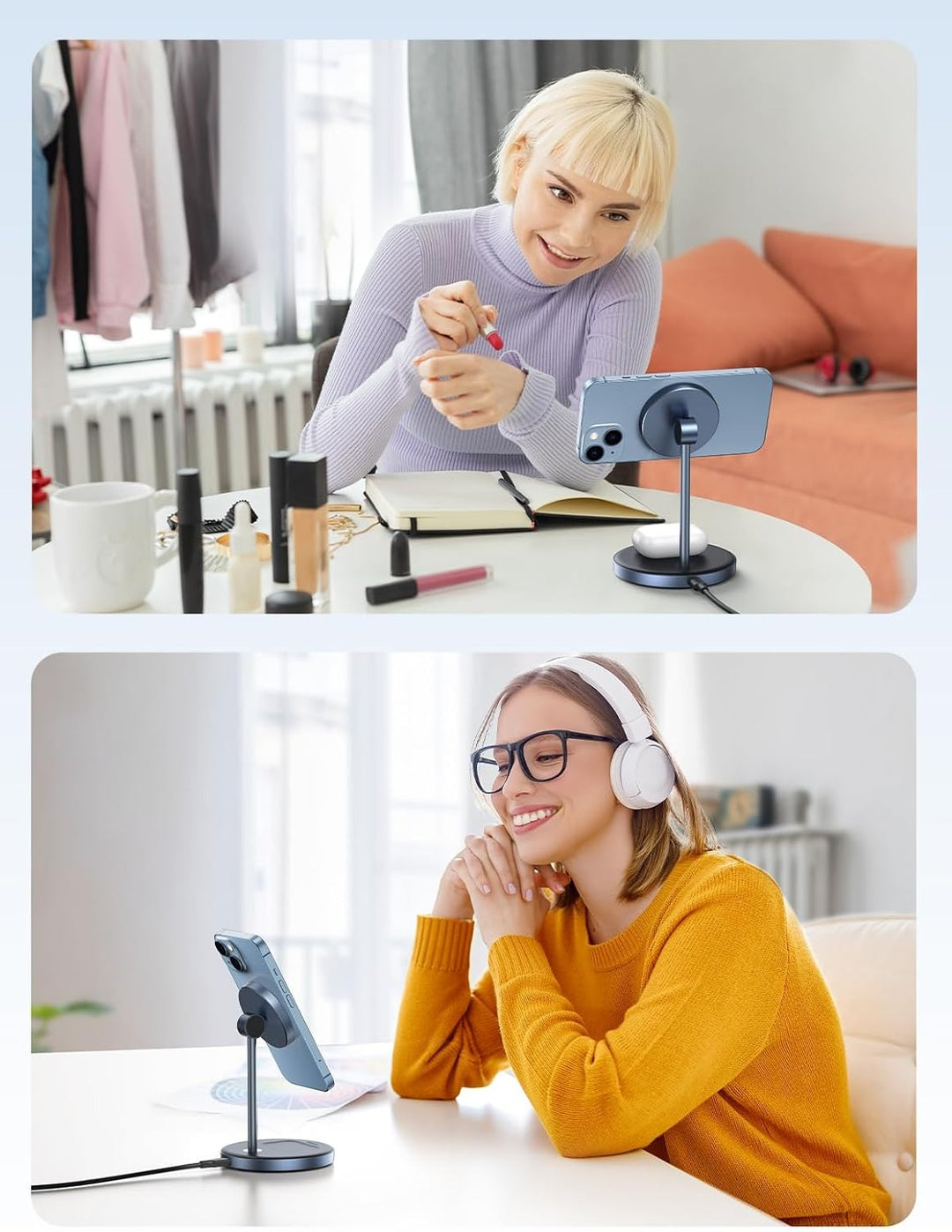 UGREEN Estación de carga magnética 2 en 1 para iPhone y AirPods