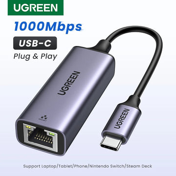 Adapatador Ugreen C a Ethernet RJ45 Lan de 1000Mbps