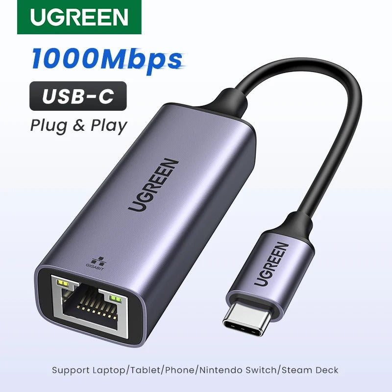 Adapatador Ugreen C a Ethernet RJ45 Lan de 1000Mbps