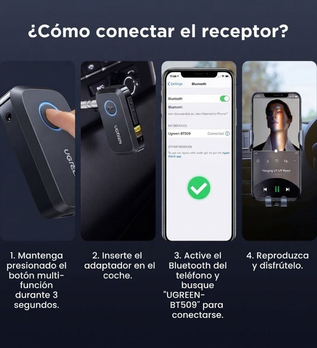 Receptor Bluetooth 3.5mm Ugreen BT509 LDAC Hi-Res