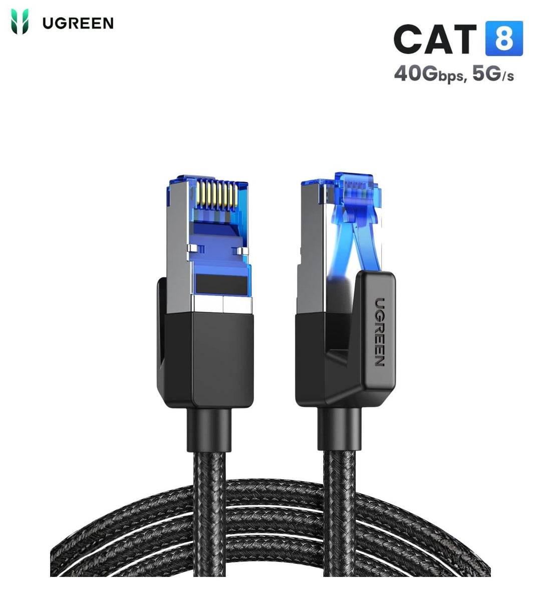 Cable Ethernet UGREEN Cat 8 Trenzado 40Gbps 2000MHz