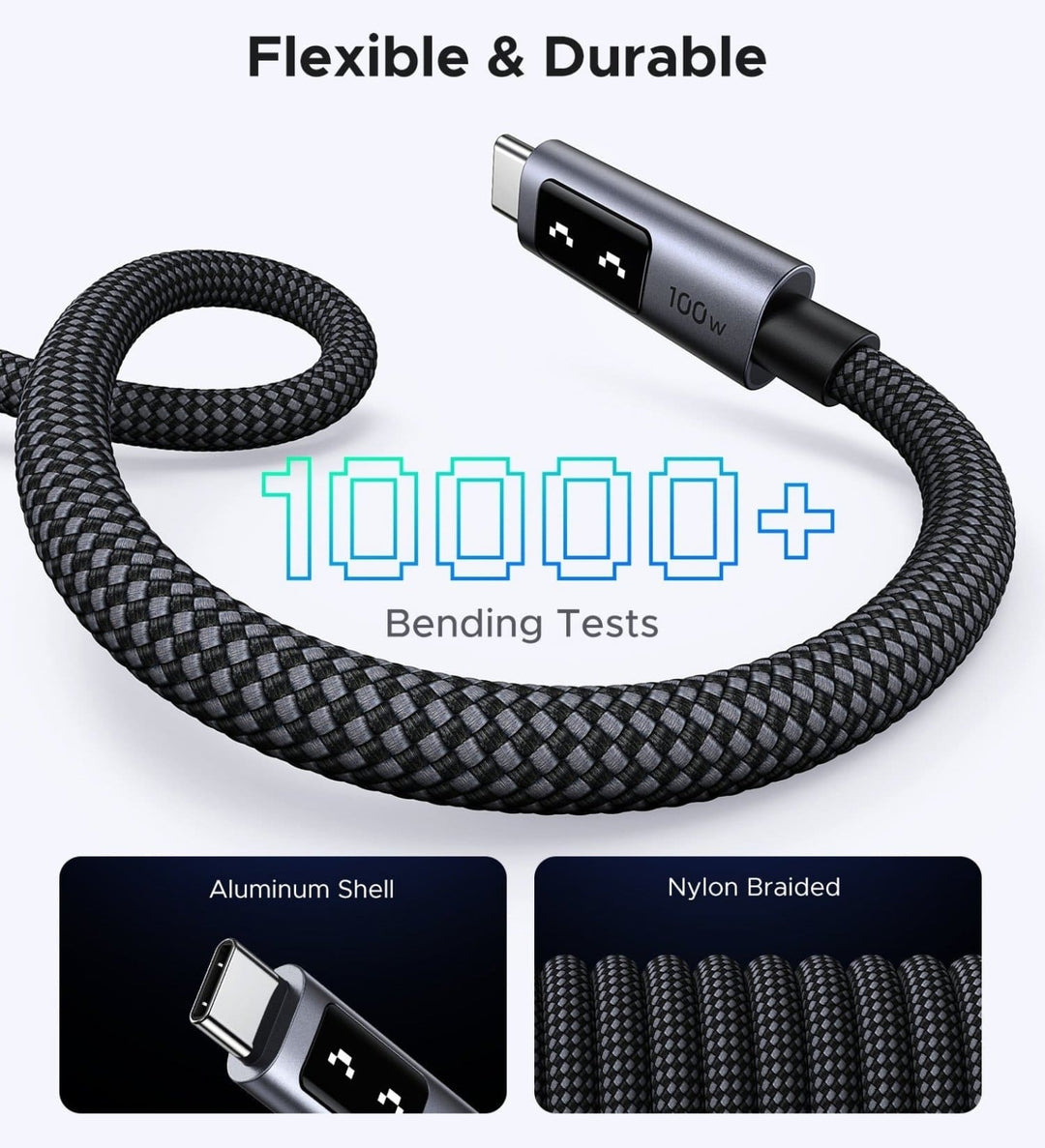 Cable Robot UGREEN UNO USB-C a USB-C 100W