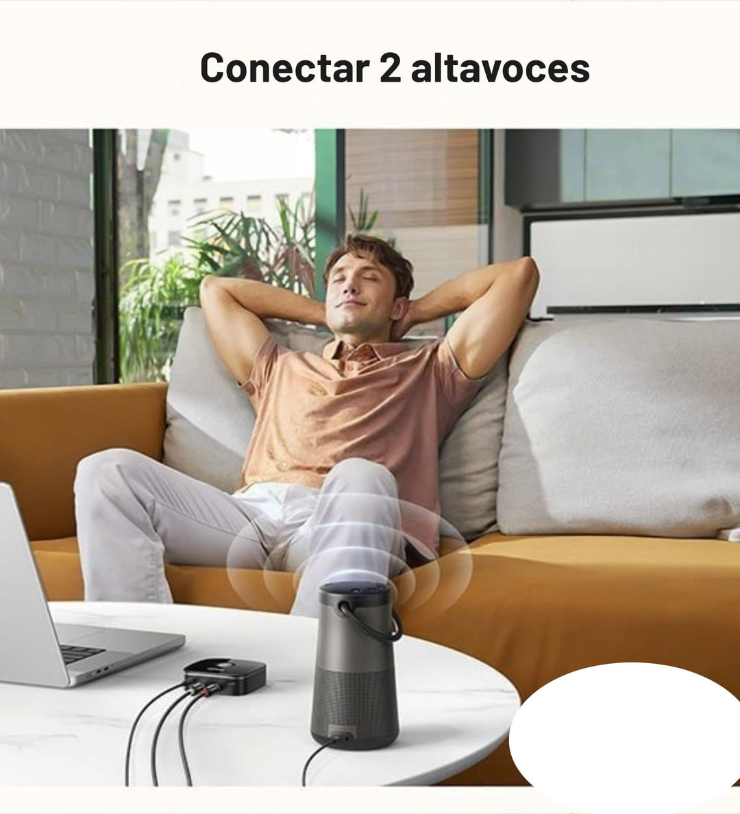 Receptor de Audio Ugreen Bluetooth 5.3 RCA y Auxiliar 3.5mm