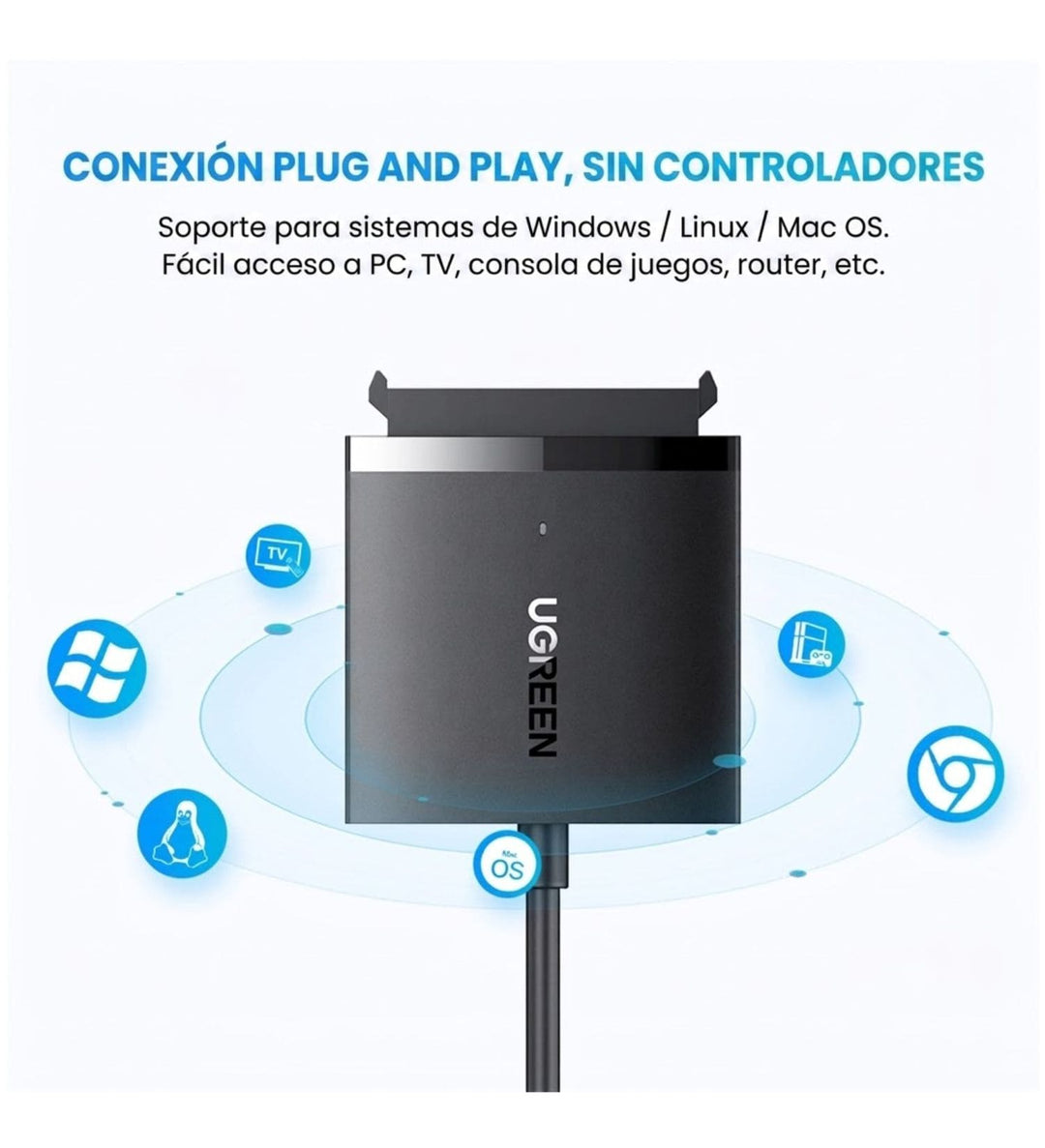 Convertidor UGREEN USB 3.0 a SATA 6 Gbps