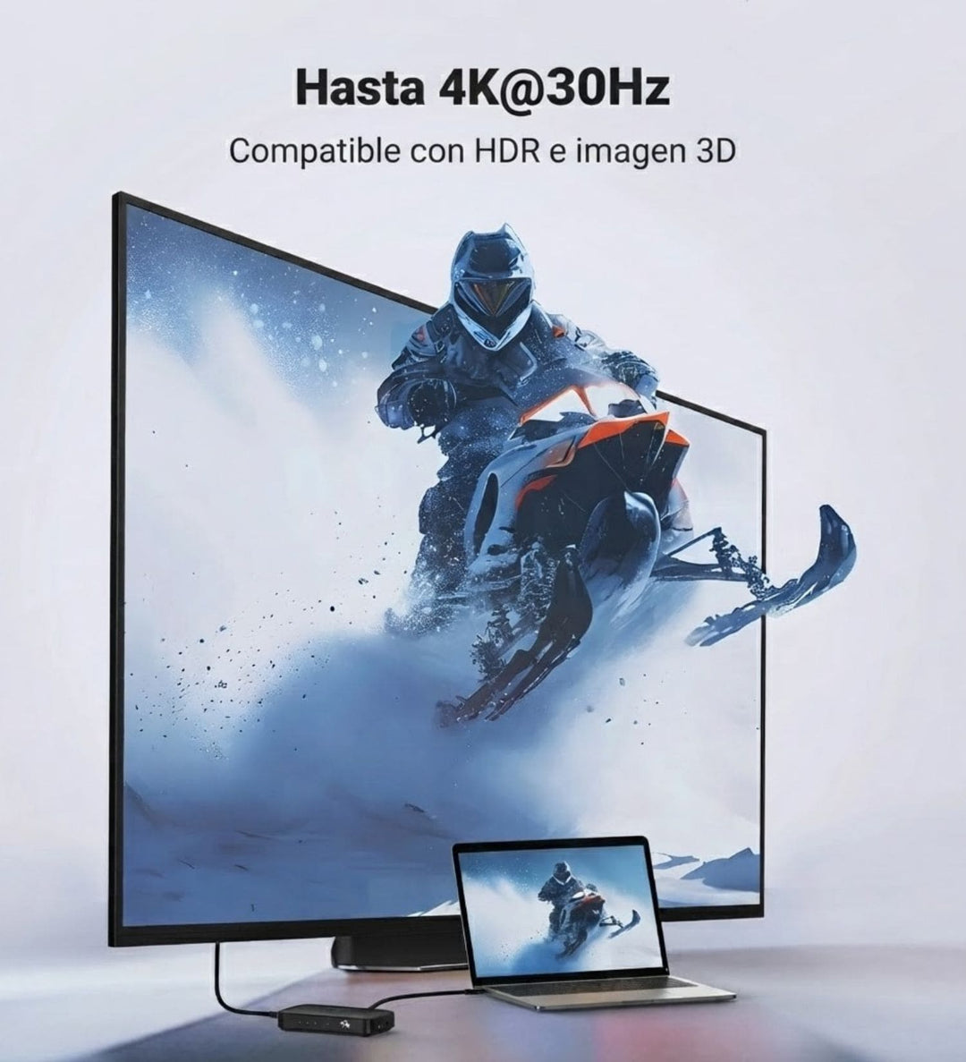 Conmutador Switch HDMI 3 En 1 Salida 4K Con Control Remoto