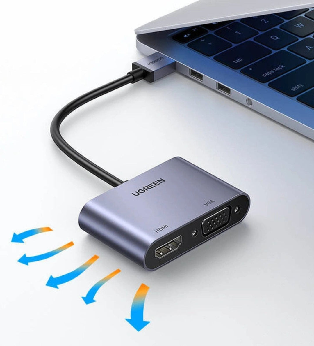 Convertidor UGREEN USB 3.0 a HDMI+VGA