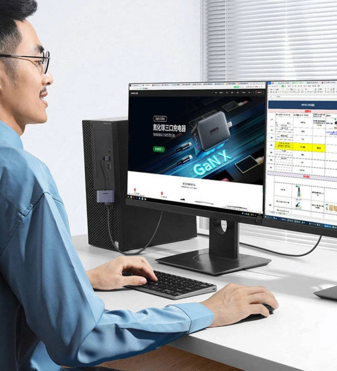 Convertidor UGREEN USB 3.0 a HDMI+VGA