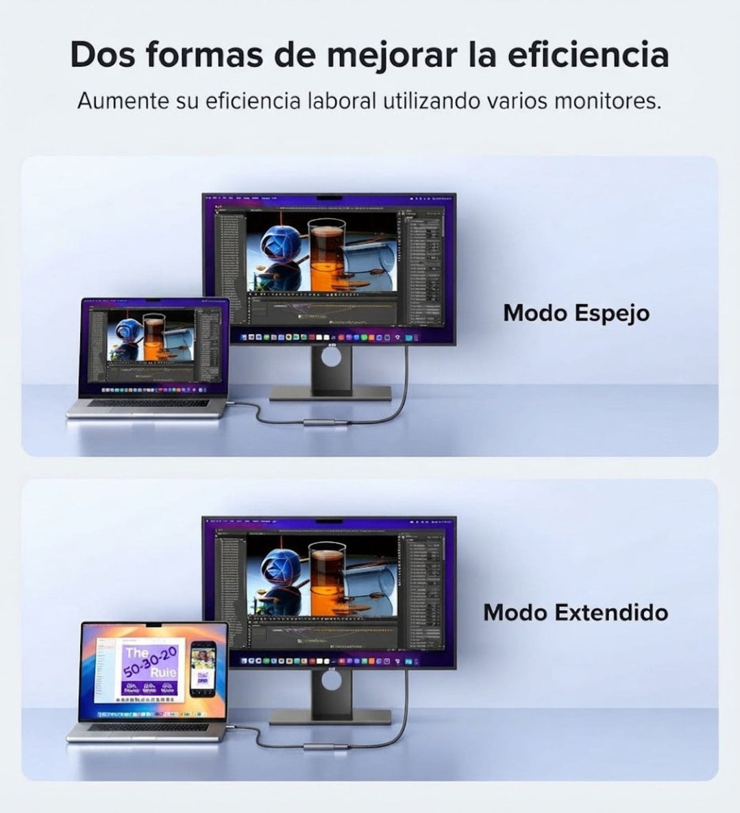 Adaptador USB-C a HDMI 2.1 UGREEN de 48 Gbps, 8K a 60 Hz