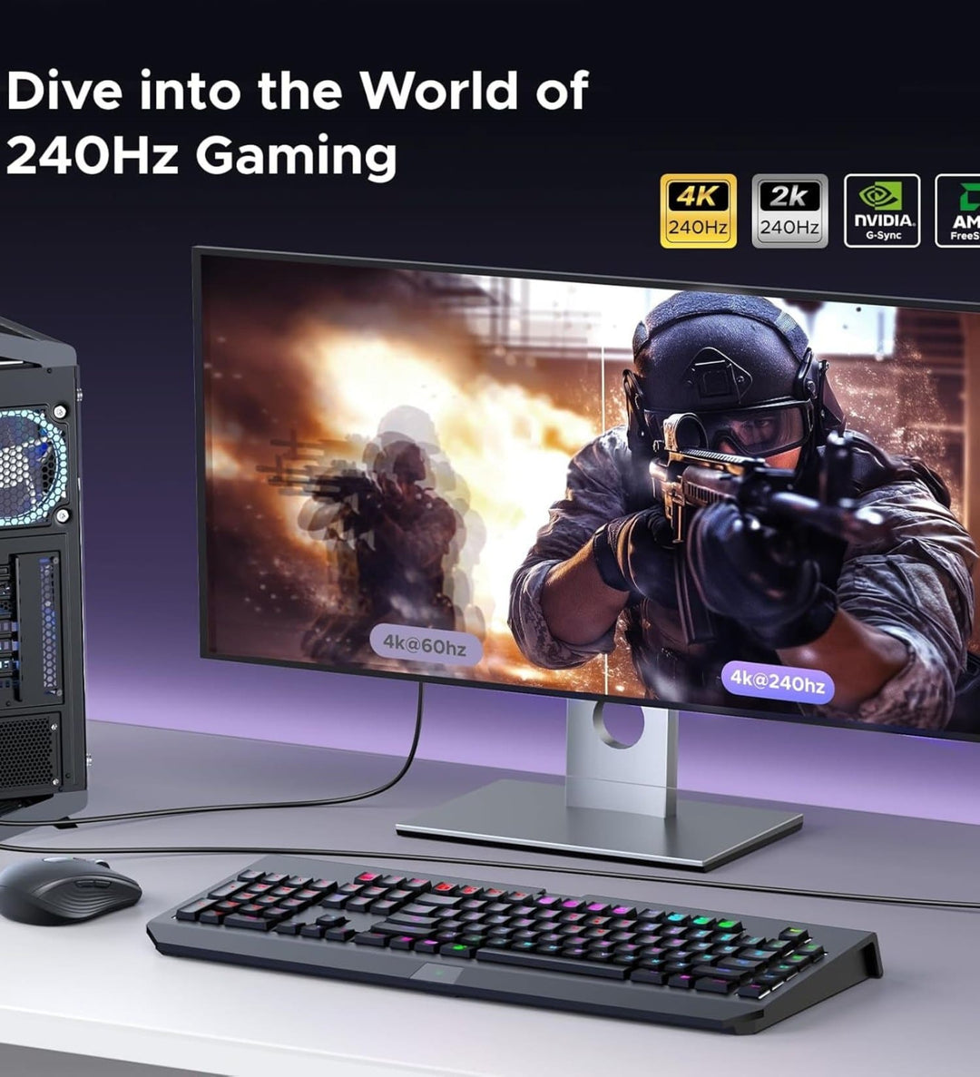 Adaptador UGREEN USB-C a DisplayPort 1.4 - 8K 60Hz