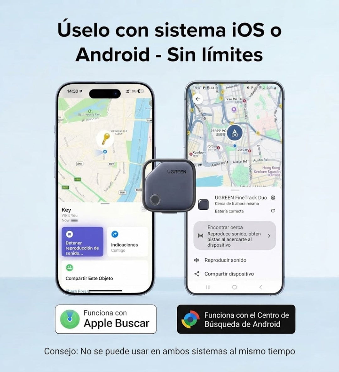 Localizador Smart Finder Pro 4 Pack Ugreen CM916 (iOS and Android)