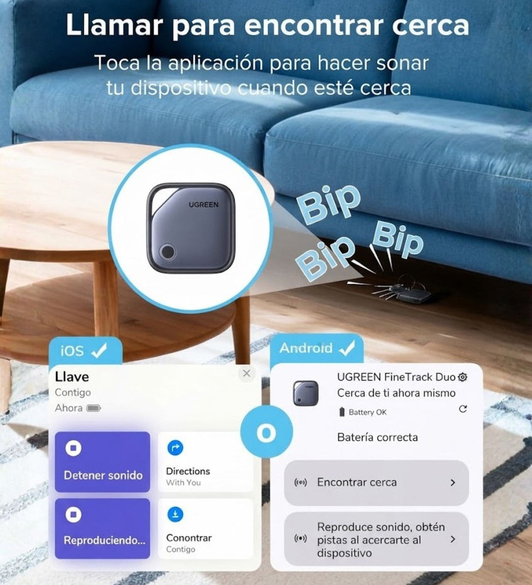Localizador Smart Finder Pro 4 Pack Ugreen CM916 (iOS and Android)