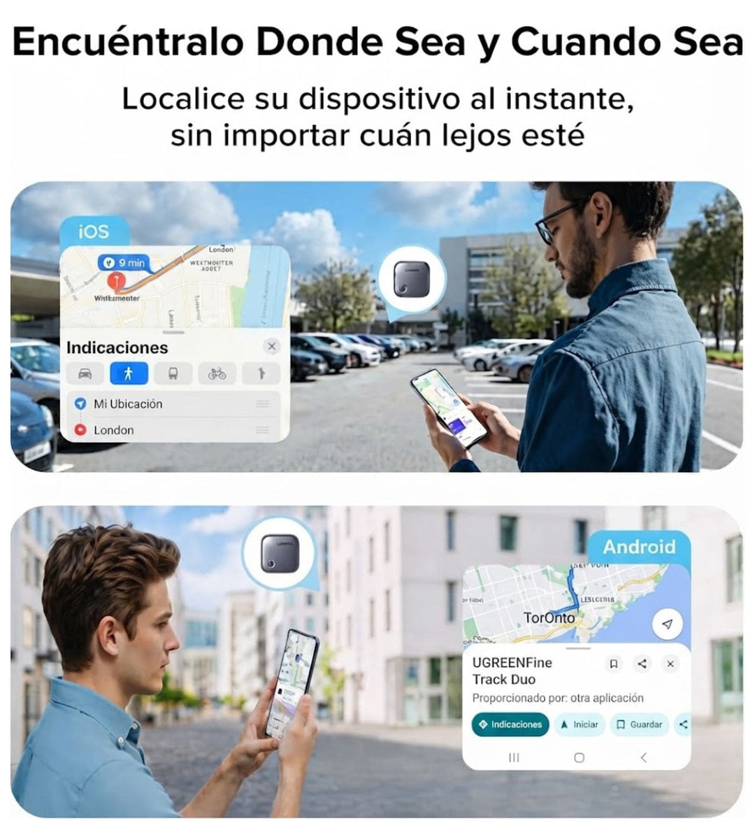 Localizador Smart Finder Pro 4 Pack Ugreen CM916 (iOS and Android)