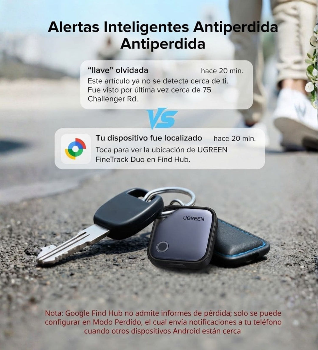 Localizador Smart Finder Pro 4 Pack Ugreen CM916 (iOS and Android)