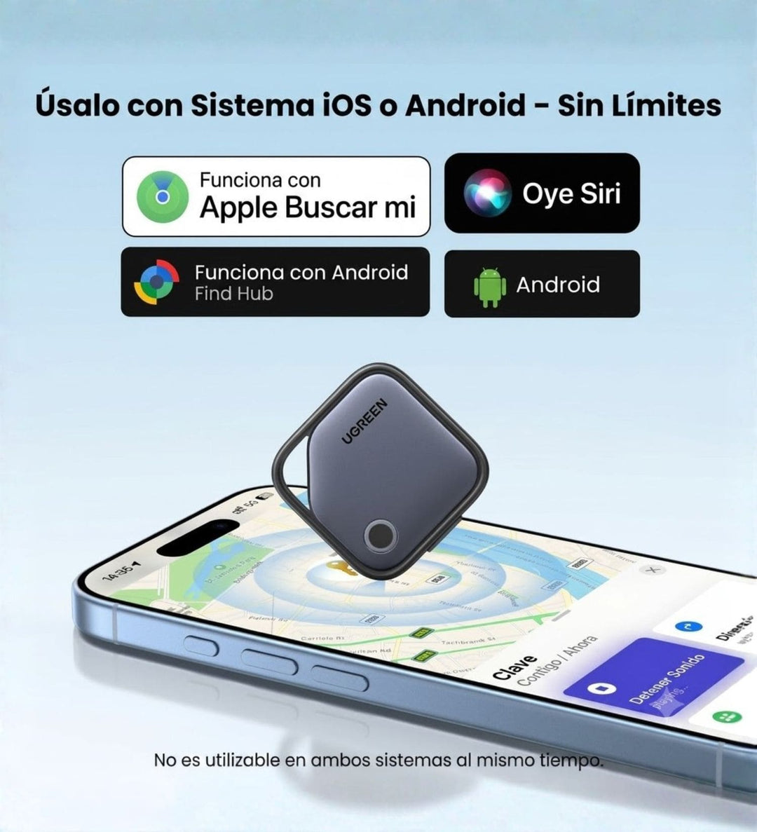 Localizador Dual Smart Finder Pro Ugreen CM916