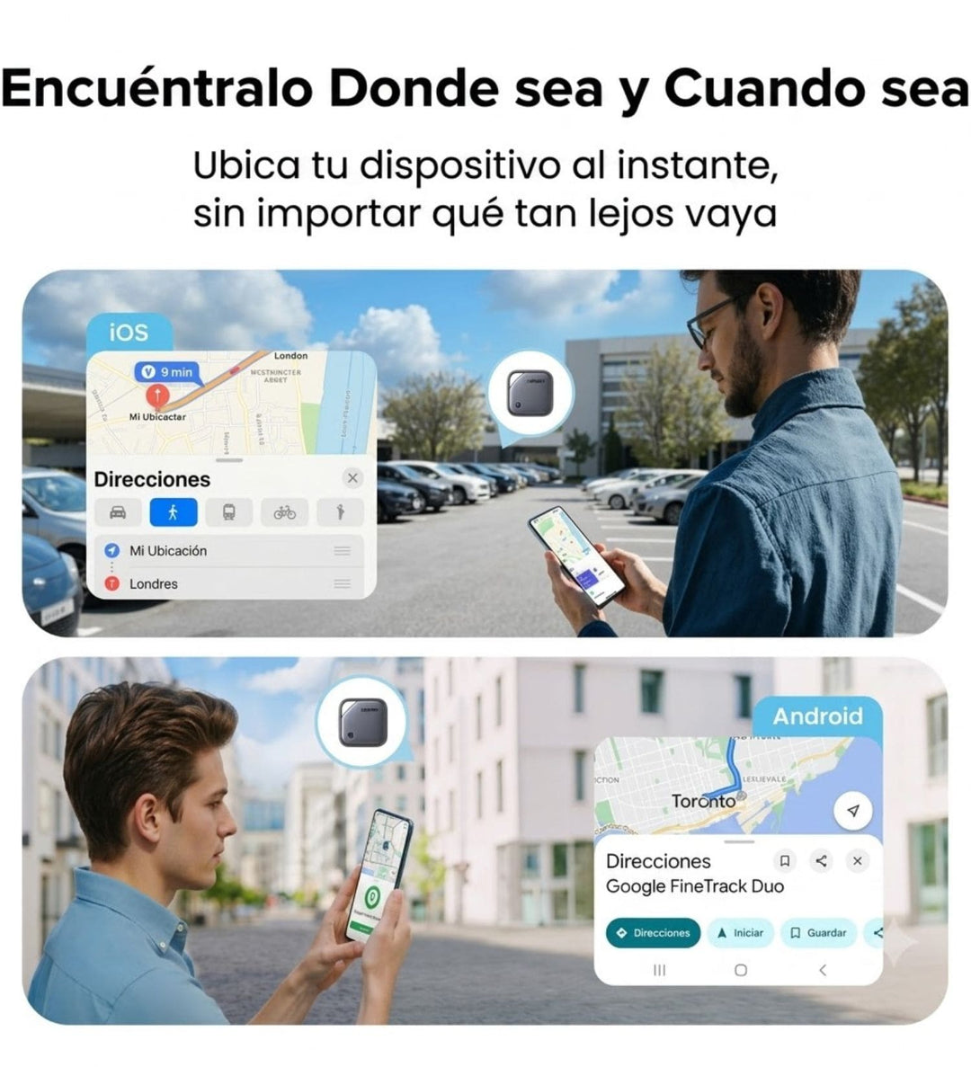 Localizador Dual Smart Finder Pro Ugreen CM916