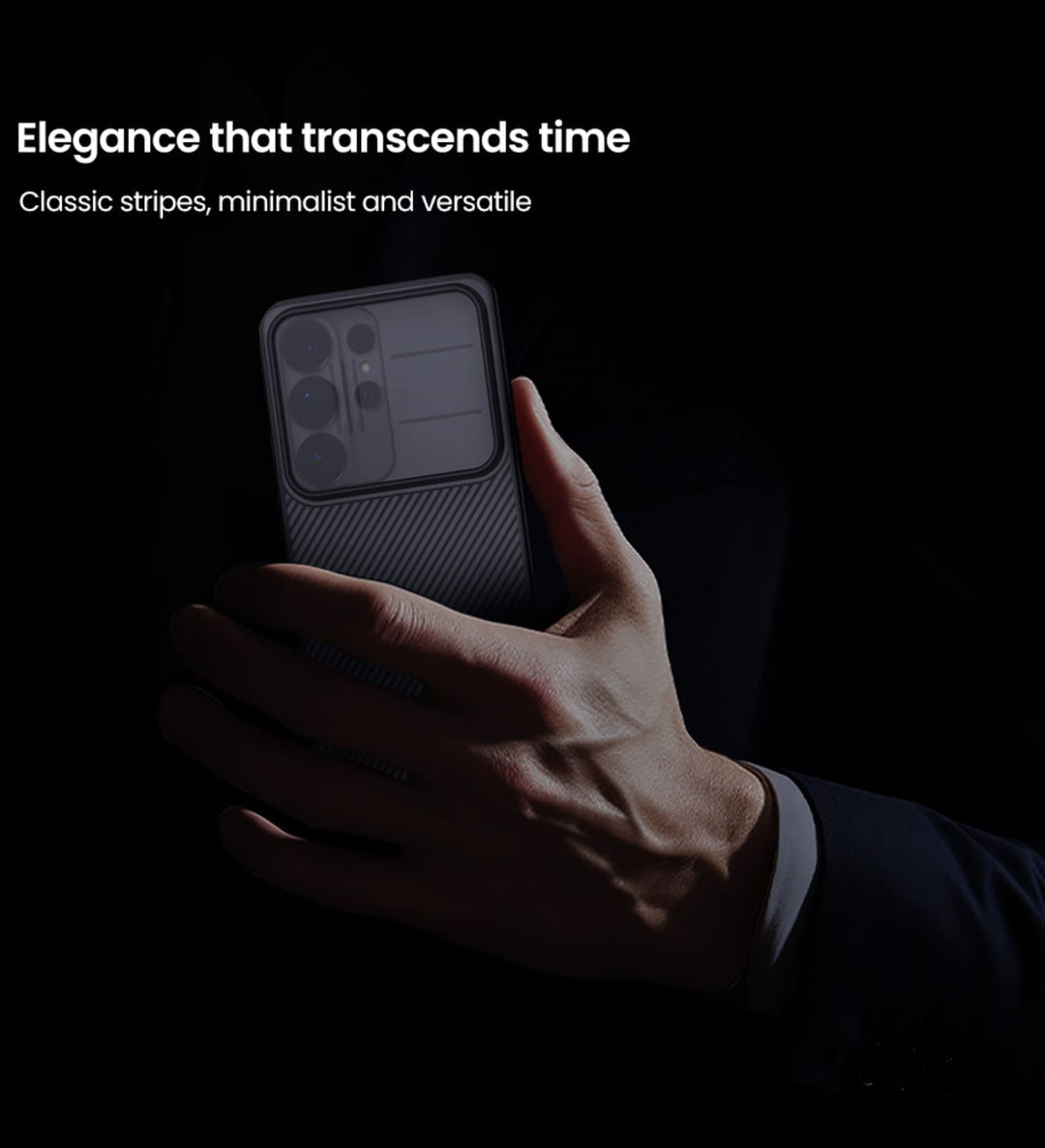 Diseño delgado y agarre perfecto de case original Nillkin CamShield Pro en mano