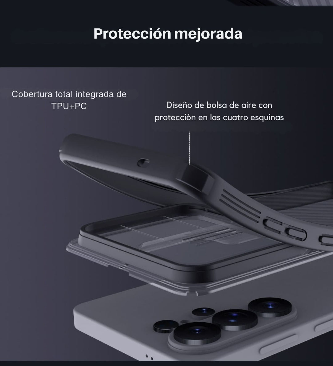 Case transparente de materiales bolsas de aire Nillkin CamShield Pro Samsung Galaxy S26 Ultra