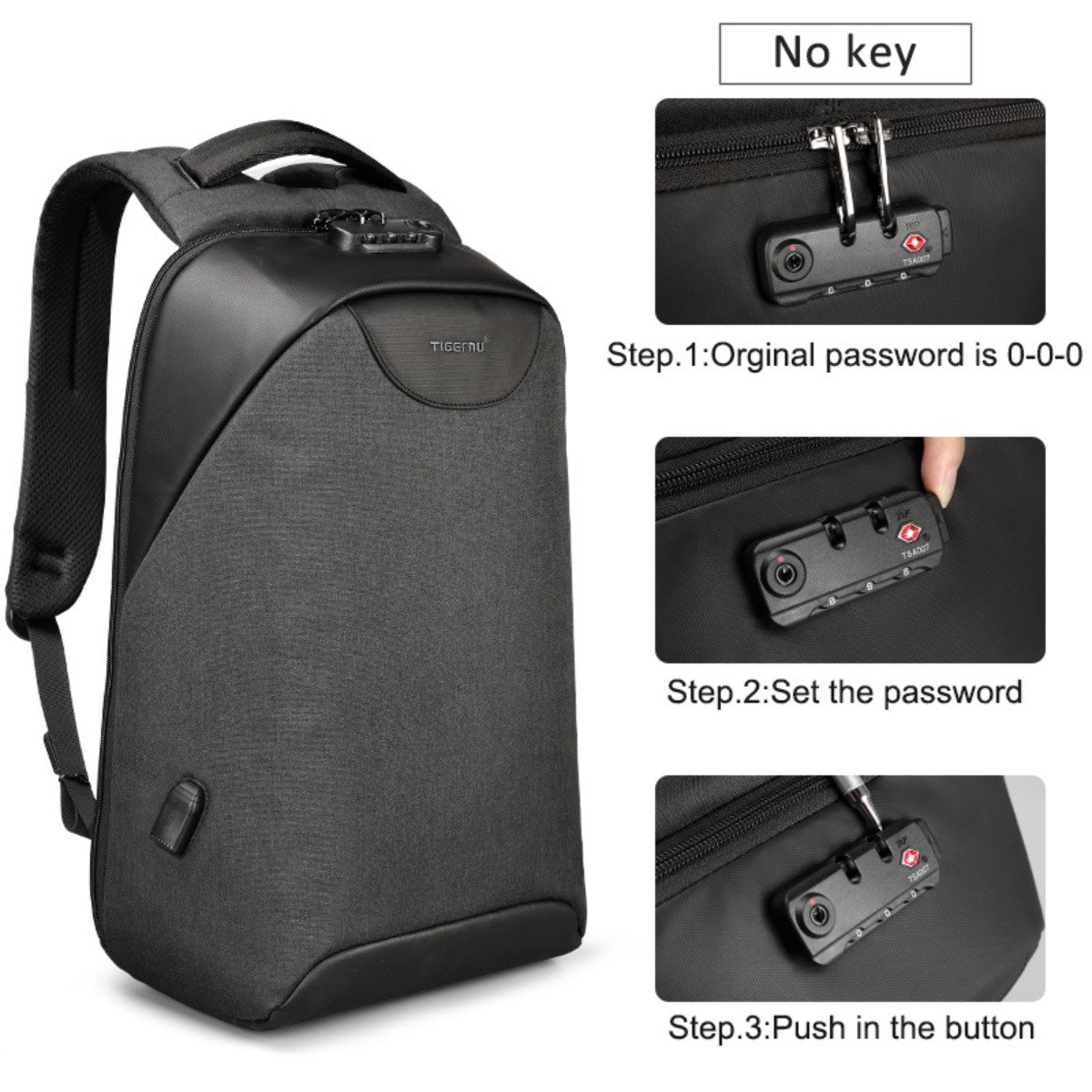 Mochila Antirrobo Tigernu TB3611