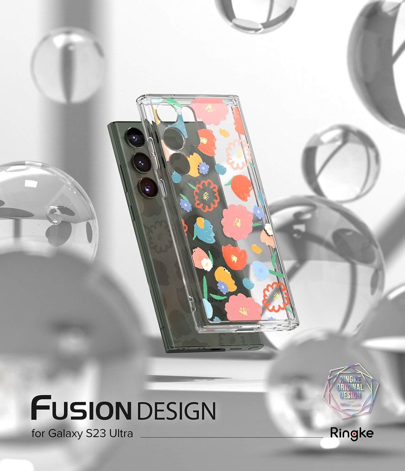 Case Ringke Fusion Floral - Galaxy S23 Ultra