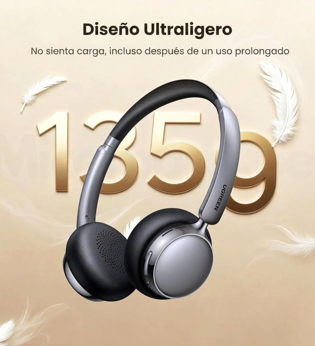 Auriculares con Cancelación Activa de Ruido UGREEN Studio Plus