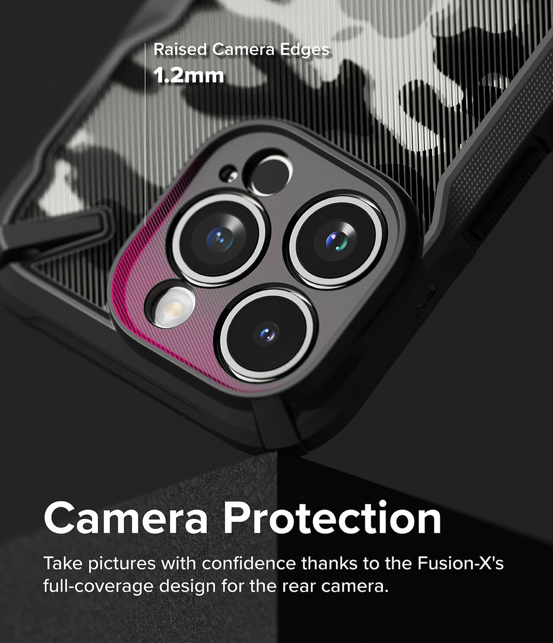 CASE RINGKE FUSION-X CAMO IPHONE 15 PRO