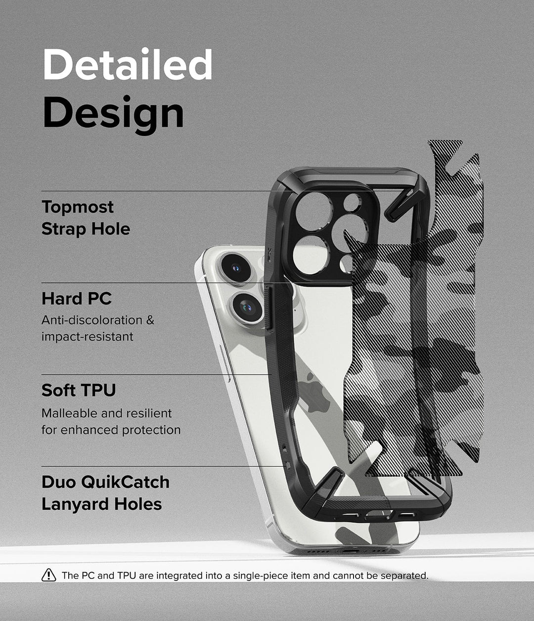 CASE RINGKE FUSION-X CAMO IPHONE 15 PRO