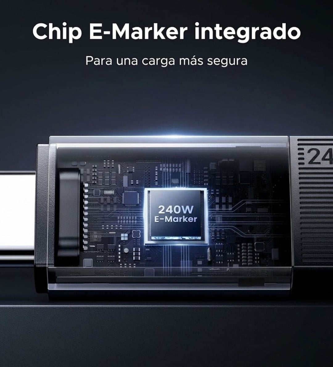 Cable USB-C UGREEN 240W PD3.1 USB 3.2 Gen 2 10 Gbps 2 Metros