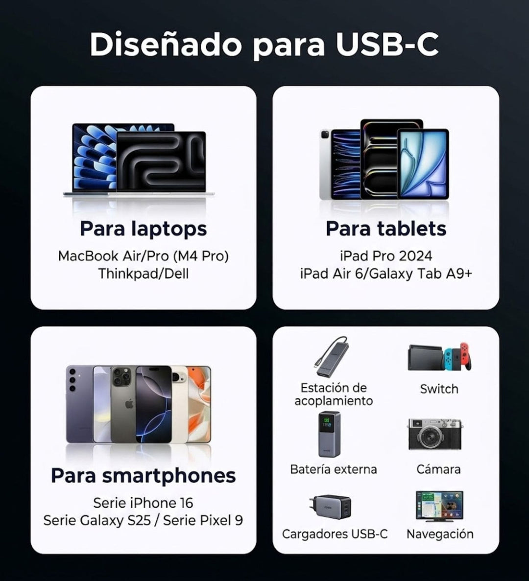 Cable USB-C UGREEN 240W PD3.1 USB 3.2 Gen 2 10 Gbps 2 Metros