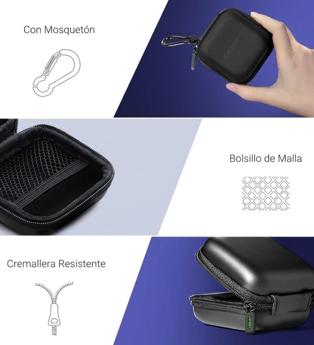 Estuche de almacenamiento para auriculares UGREEN