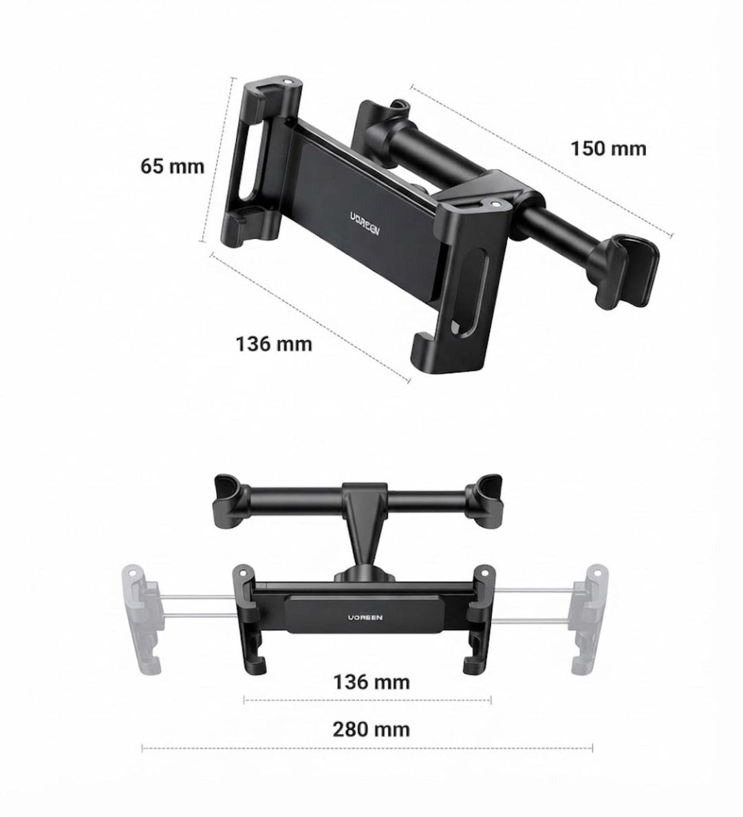 Soporte UGREEN Para Tablet Y Celular En Auto Con Giro 360°