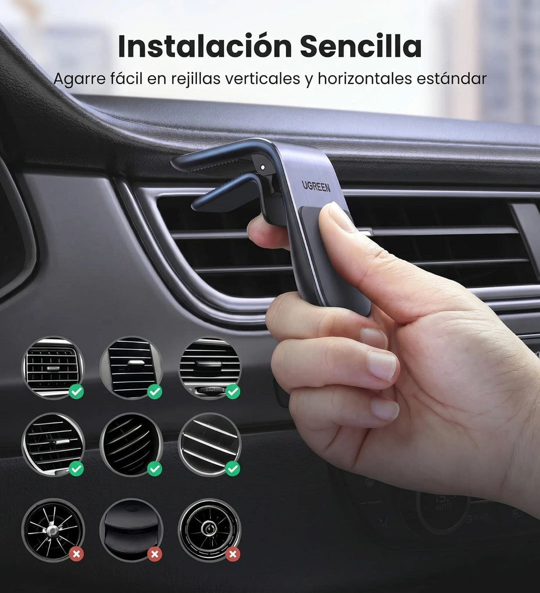 Soporte Magnetico Para Auto Rejilla De Ventilacion Ugreen LP290