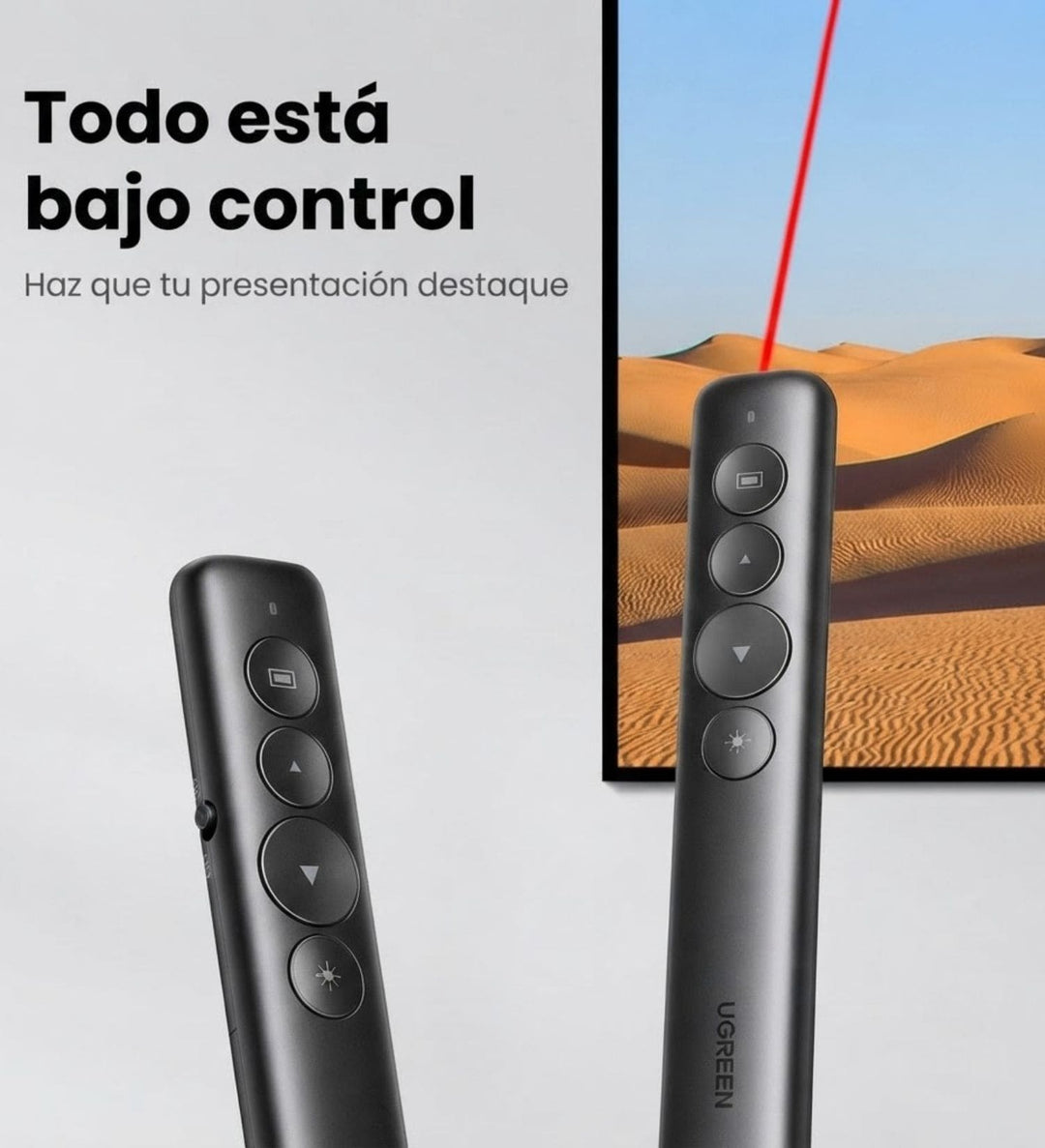 Presentador Inalambrico Con Puntero Laser USB Ugreen 100M