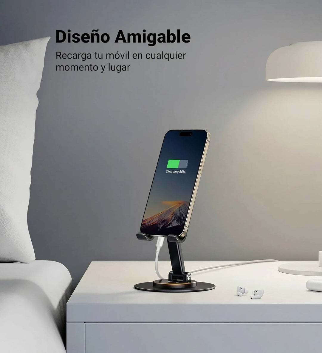 Soporte UGREEN  giratorio y plegable para celular y tablet